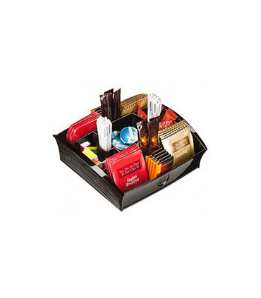 Bandeja organizadora cep con 11 compartimentos poliestireno color negro especial para snacks