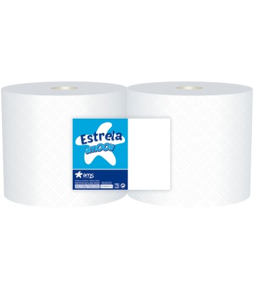 Papel secamanos industrial amoos 2 capas 235 mm x 400 mt paquete de 2 rollos