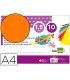 Goma eva liderpapel din a4 60g m2 espesor 15mm naranja paquete de 10 hojas