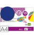 Goma eva liderpapel din a4 60g m2 espesor 15mm azul paquete de 10 hojas