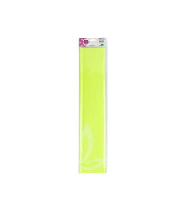 Papel crespon liderpapel 50 cm x 25 m 34g m2 amarillo fluorescente