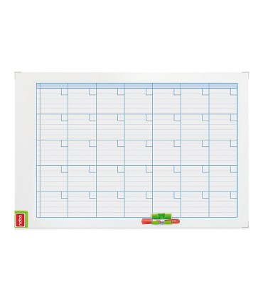 Planning magnetico nobo mensual rotulable marco metalico 90x60 cm