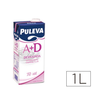 Leche puleva desnatada brik de 1 litro