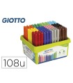 Rotulador giotto turbo maxi school pack de 108 unidades 12 colores x 9 unidades