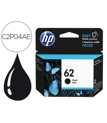 Ink jet hp n62 officejet 5640 7640 5740 negro 200 pag 