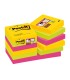 Bloc de notas adhesivas quita y pon post it super sticky 476x476 mm con 90 hojas pack de 12 bloc colores