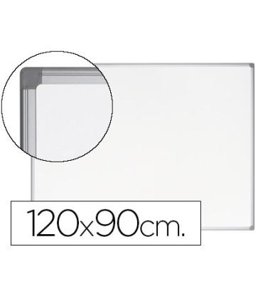 Pizarra blanca bi office earth it magnetica de acero vitrificado marco de aluminio 120 x 90 cm con bandeja para