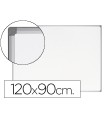 Pizarra blanca bi-office earth-it magnetica de acero vitrificado marco de aluminio 120 x 90 cm con bandeja para