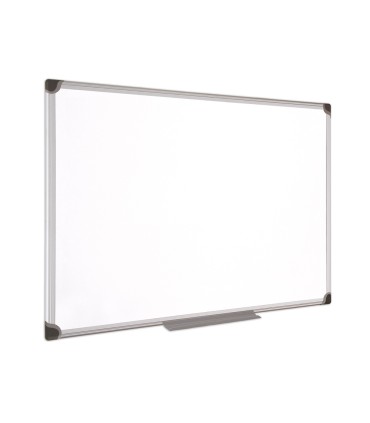 Pizarra blanca bi office magnetica maya w ceramica vitrificada marco de aluminio 200 x 100 cm con bandeja para