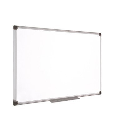 Pizarra blanca bi office magnetica maya w ceramica vitrificada marco de aluminio 60 x 45 cm con bandeja para