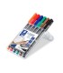 Rotulador staedtler lumocolor retroproyeccion punta de fibra permanente 318 wp estuche 6 colores punta fina