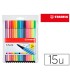 Rotulador stabilo acuarelable pen 68 estuche de 10 colores estandar 5 colores neon