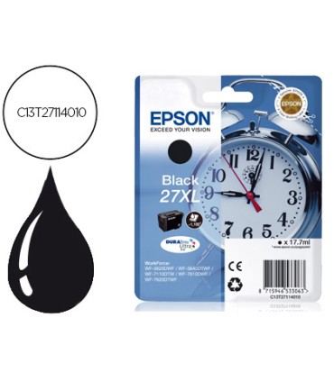 Ink jet epson 27xl wf 3620 3640 7110 7610 7620 negro 1100 pag 