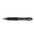 Boligrafo pilot g 2 pixie negro tinta gel retractil sujecion de caucho