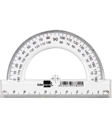 Semicirculo liderpapel 10 cm plastico