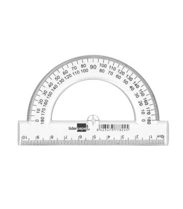 Semicirculo liderpapel 10 cm plastico