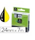 Cinta dymo 1000 negro amarillo 24 mm x 7 m d1