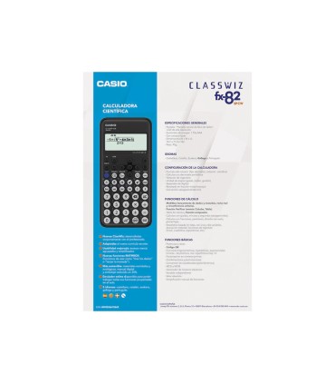 Calculadora casio fx 82sp cw iberia classwiz cientifica 300 funciones 9 memorias con tapa