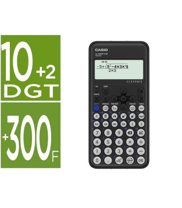 Calculadora casio fx 82sp cw iberia classwiz cientifica 300 funciones 9 memorias con tapa