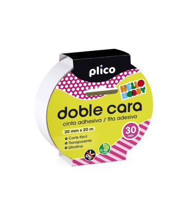 Cinta adhesiva plico doble cara 20 mt x 30 mm