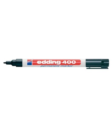 Rotulador edding marcador permanente 400 negro punta redonda 1 mm