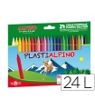 Lapices cera alpino plasti caja de 24 unidades colores surtidos