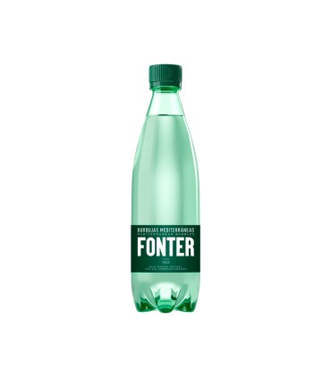 Agua mineral natural con gas fonter botella de 500ml