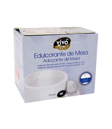 Edulcorante vivochef de facil disolucion caja de 60 sobres