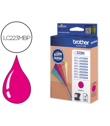 Ink jet brother lc 223cbp magenta dcp4120dw mfcj4420dw mfcj4620dw mfcj5320dw 550 pag