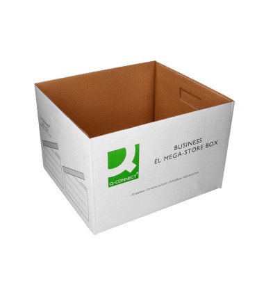 Cajon q connect carton para 4 cajas archivo definitivo folio montaje automatico medidas interior 295x383x430mm