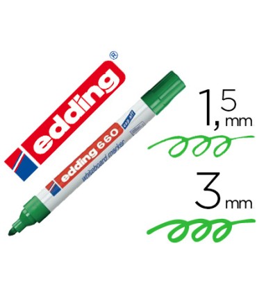 Rotulador edding para pizarra blanca 660 color verde punta redonda 15 3 mm