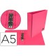 Carpeta de 2 anillas 40 mm redondas liderpapel a5 carton forrado pvc fucsia