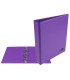 Carpeta de 4 anillas 25 mm redondas liderpapel a5 carton forrado pvc violeta