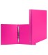 Carpeta de 4 anillas 25 mm redondas liderpapel a5 carton forrado pvc fucsia