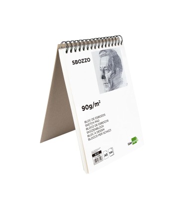 Bloc dibujo liderpapel esbozos espiral a5 148x210 mm 100 hojas 90gr m2 sin recuadro