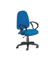 Silla rocada con brazos color azul diametro base 610 mm respaldo de 490 mm x 420 mm