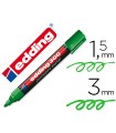 Rotulador edding marcador permanente 300 verde punta redonda 1,5-3 mm recargable