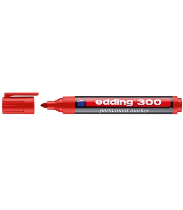 Rotulador edding marcador permanente 300 rojo punta redonda 15 3 mm recargable