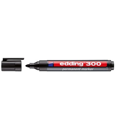 Rotulador edding marcador permanente 300 negro punta redonda 15 3 mm recargable