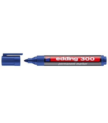 Rotulador edding marcador permanente 300 azul punta redonda 15 3 mm recargable