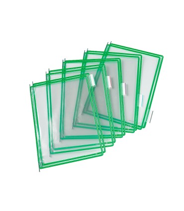 Funda para portacatalogo tarifold din a4 color verde pack de 10 unidades