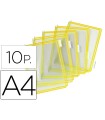 Funda para portacatalogo tarifold din a4 color amarillo pack de 10 unidades