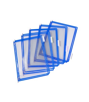 Funda para portacatalogo tarifold din a4 color azul pack de 10 unidades