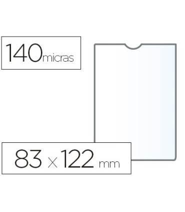 Funda portadocumento esselte plastico transparente 140 micras tamano 83x122 mm