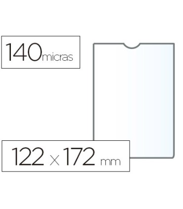 Funda portadocumento esselte transparente plastico 140 micras tamano 122x172 mm