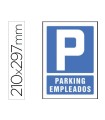 Pictograma syssa señal de parking empleados en pvc 210x297 mm