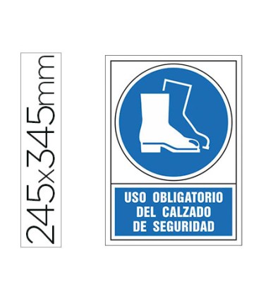 Pictograma syssa senal de obligacion uso obligatorio del calzado de seguridad en pvc 245x345 mm