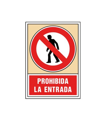 Pictograma syssa senal de prohibicion prohibida la entrada en pvc 245x345 mm