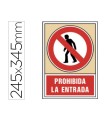 Pictograma syssa señal de prohibicion prohibida la entrada en pvc 245x345 mm