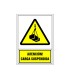 Pictograma syssa senal de advertencia atencion carga suspendida en pvc 245x345 mm